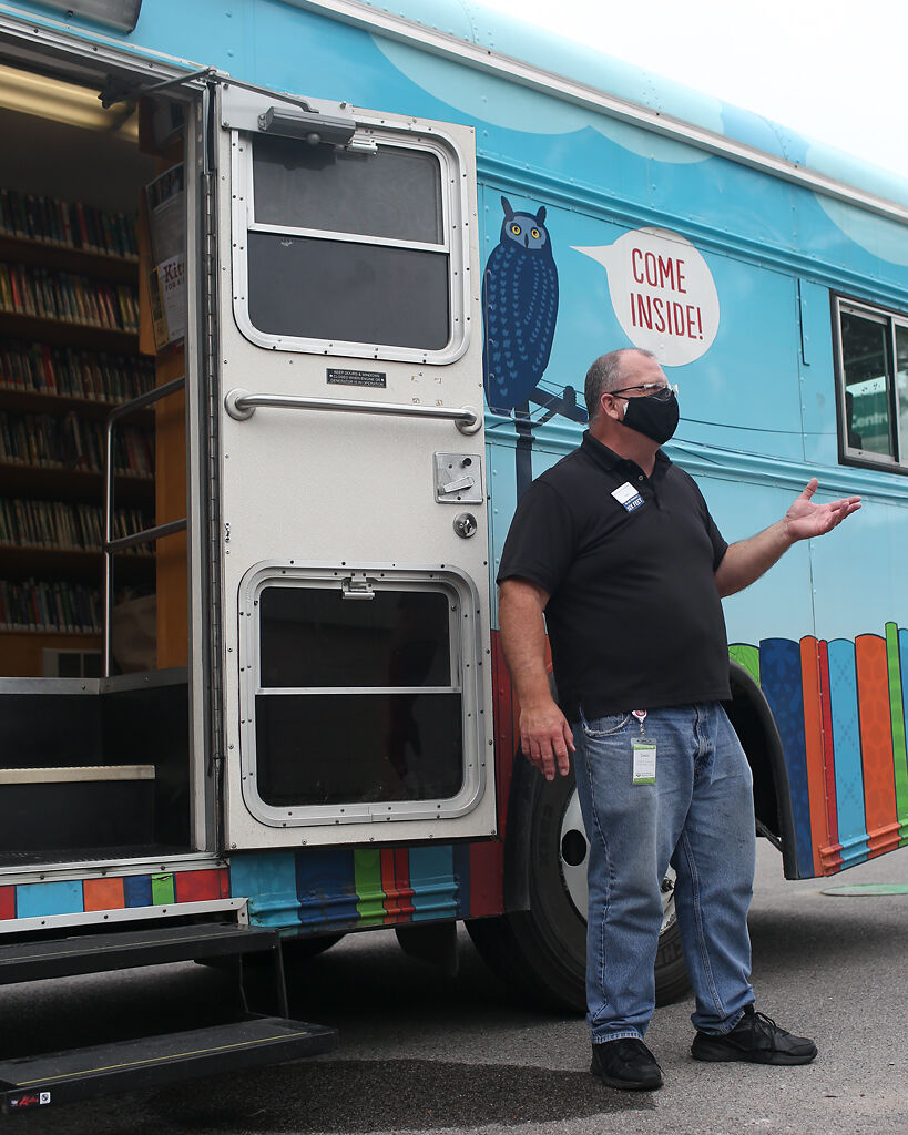Driver Darin Fugit of Columbia responds to interview questions